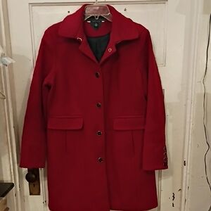 Tommy Hilfiger Women's Classic Red Pea Coat